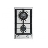 Plita Incorporabila Gaz Samus, 2 Arzatoare, 5.2kW, Inox, Argintiu, Arzator Triplu, Aprindere Electrica