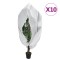 Protecții fleece plante, fermoar, 10 buc, 70 g/m&sup2; 1,55x1,55 m