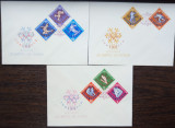 FDC ROMANIA - JOCURILE OLIMPICE DE IARNA INNSBRUCK - 25.11.1964 - SERIE COMPLETA, Romania de la 1950, Sport