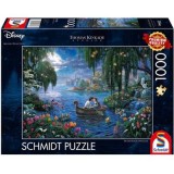Puzzle 1000 piese, Thomas Kinkade - Disney - Mica sirena si printul Eric, Schimdt
