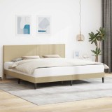 vidaXL Cadru de pat cu headboard Verde deschis gri 180 x 200 cm 42027743