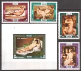 MANAMA PICTURA NUD ( serie dt. + colita ndt.) MNH, Nestampilat