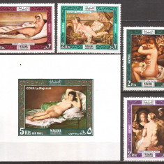 MANAMA PICTURA NUD ( serie dt. + colita ndt.) MNH