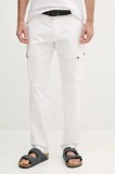 Aeronautica Militare pantaloni culoarea alb, drept, PA1665CT3534