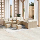 VidaXL Set de canapele pentru grădină 13 pcs Bej, crem 90 x 55 x 71 cm
