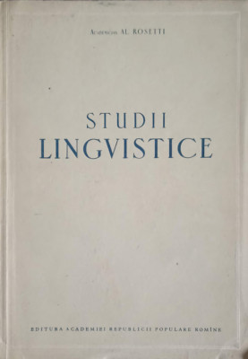 STUDII LINGVISTICE-AL. ROSETTI foto