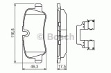 Set placute frana,frana disc LAND ROVER RANGE ROVER SPORT (LS) (2005 - 2013) BOSCH 0 986 494 636