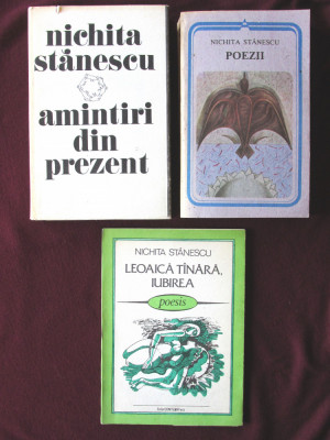 &amp;quot;LEOAICA TANARA, IUBIREA&amp;quot; + &amp;quot;POEZII&amp;quot; + &amp;quot;AMINTIRI DIN PREZENT&amp;quot;, 3 vol., 1991/1989 foto