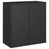 VidaXL Ladă de perne pentru grădină, negru, 100x49x103,5 cm, ratan PE
