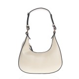 Geanta tip hobo crem cu barete reglabile