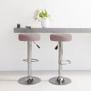 Gossi scaune de bar, 2 buc., gri taupe, material textil