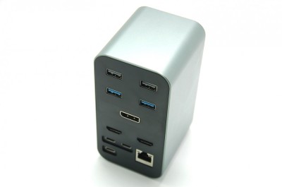 Docking Station, USB C, Triple display 4K compatibil MacBook Pro, MacBook Air foto