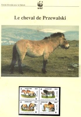 Mongolia 2000 - Calul Przewalski, set WWF, 6 poze, MNH (vezi descrierea) foto