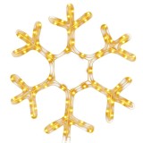 Figurina Craciun, fulg de zapada, 72 LED-uri alb cald, 38x37 cm
