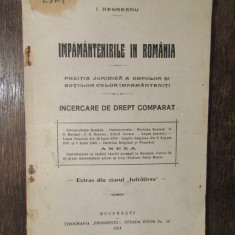 Împământenirile în România. Încercare de drept comparat - I. Negreanu (1914)