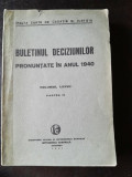 Buletinul Deciziunilor pronuntate in anul 1940 , Partea IV , Teodor St. Mocanu , 1941