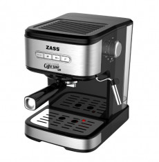 Espressor de cafea Zass ZEM 03, presiune 20 bari, 1,5 litrii, panou iluminat, dispozitiv spumare, 2 filtre - RESIGILAT foto