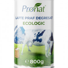 Lapte praf bio degresat, 1% grasime, 800g Pronat