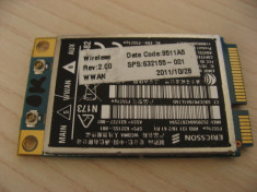 Modul 3g laptop HP ProBook 4331s, WWAN hs2340, ERICSSON F5521gw, 632155-001 foto