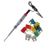 Creion tester pentru tensiune auto 6-24V RoGroup cu 10 sigurante plate