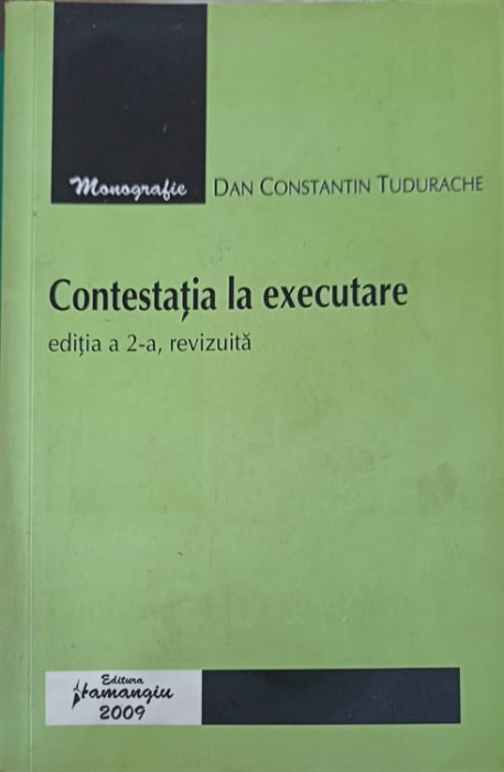 CONTESTATIA LA EXECUTARE-DAN CONSTANTIN TUDURACHE-253943