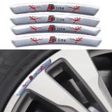 Set 4 embleme Sline pentru jante Audi