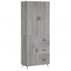 Dulap inalt, gri sonoma, 69,5x34x180 cm, lemn compozit