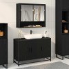 VidaXL Dulap pentru Chiuveta de Baie Stejar negru 90 x 33 x 60 cm 883619