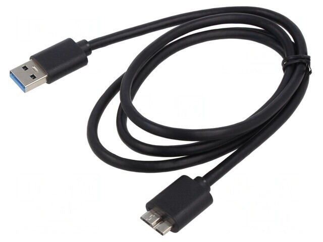 Cablu USB 3.0/3.1 USB A la USB B Micro 1m Negru
