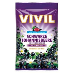 Bomboane Vivil Coacaze Negre cu vitamina C fara zahar 60g