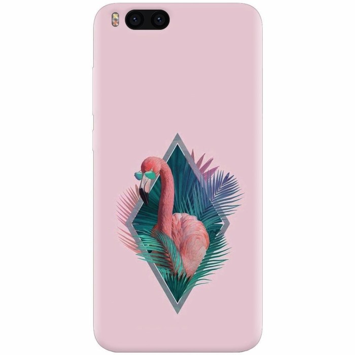 Husa silicon pentru Xiaomi Mi Note 3, Flamingo With Sunglass