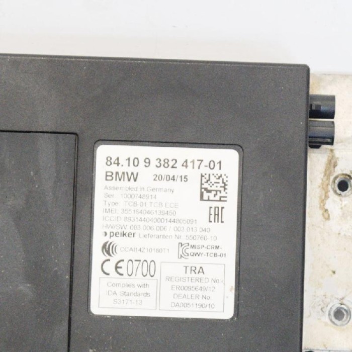Modul de control Bluetooth BMW 4 Coupe F32, F82 2015 OEM: 9382417 3095337