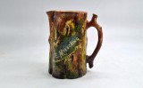 ulcior din ceramica din 1916 trunchi de copac semnat Moesching 18 cm inaltime