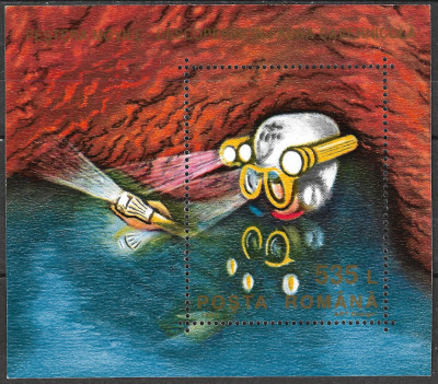 ROM&amp;Acirc;NIA 1993 - LP 1333 - DESCOPERIRI DIN FAUNA CAVERNICOLĂ - COLIȚĂ MNH foto