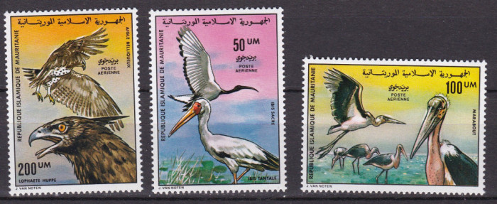 Mauritania 1976 fauna pasari MI 547-549 MNH w72