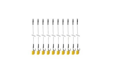 Set cu 10 carlige legate echilibrate cu porumb flotant siliconat foto