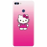 Husa silicon pentru Huawei Y9 2018, Cute Pink Catty
