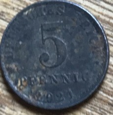 MNDSTR22 Germania 5 pfennig 1921