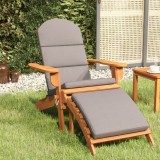 Scaun de grădină Adirondack &amp; suport picioare lemn masiv acacia