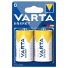 Set 2 baterii alcaline Varta Energy LR20 (D) 1.5V pentru dispozitive uzuale