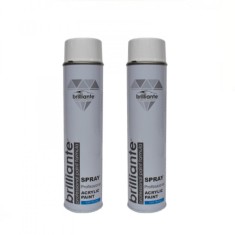 Pachet 2 x Vopsea Spray Acrilica Brilliante Alb Clasic Lucios RAL 9003 600 ml
