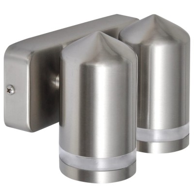 Lampa de perete cu led, cap conic, otel inoxidabil foto