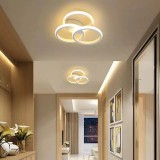 Lustra LED 30W, 3 cercuri albe, lumina rece/calda/neutra, diametru 30cm