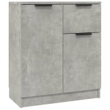 Servante, 2 piese, gri beton, 60x30x70 cm, lemn prelucrat