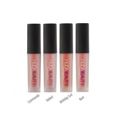 Set 4 rujuri Huda Beauty Pink Love Collection, lichide, mate foto