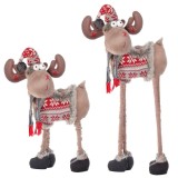 Figurina Craciun, Ren, picioare telescopice, inaltime extensibila 84-124cm Household NewTrend