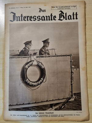 revista nazista austria 30 martie 1939-foto hitler,ribbentrop,lipirea lituaniei foto