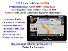 Navigatie Auto GPS 7 inch iGO Primo EU+RO 2020 Camioane/Autoturism TMC/WiFi/DVR foto