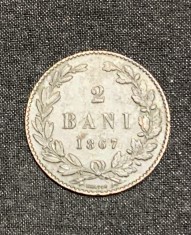 Moneda 2 bani 1867 Heaton