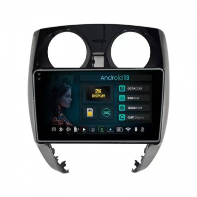 Navigatie 2K Nissan Note (2012-2019) 8GB RAM Android 13 Octacore Slot Sim 4G DSP GPS Wi-FI Carplay Android Auto USB Bluetooth Waze Touchscreen 9.5 Inc foto